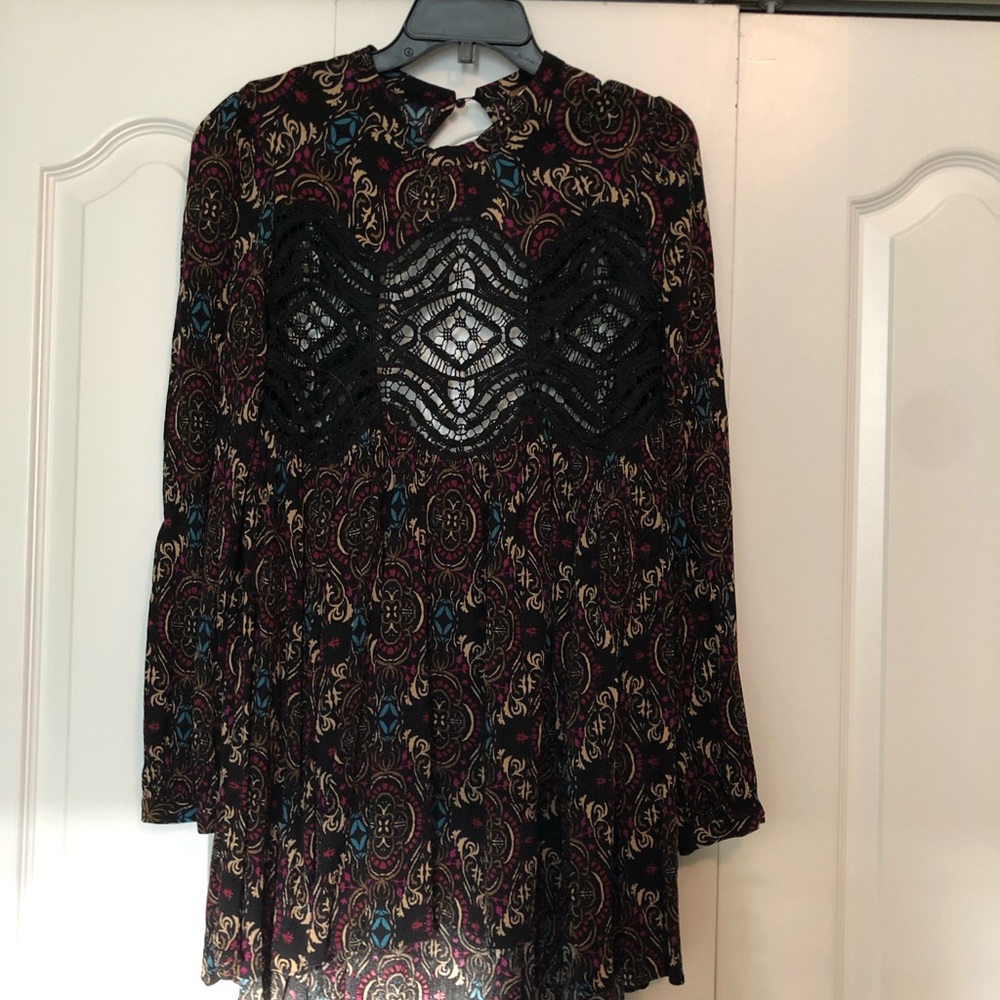 Free People long sleeve lacy dress